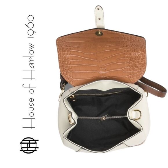 House of Harlow 1960 Italian Leather Convertible Backpack Handbag NEW WITH TAGS‎ - Picture 4 of 4